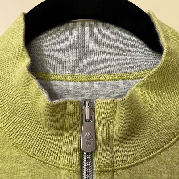 TOMMY BAHAMA Flip Side Pro Reversible Half-Zip Sweatshirt Green Gray Size Medium - Picture 4 of 4